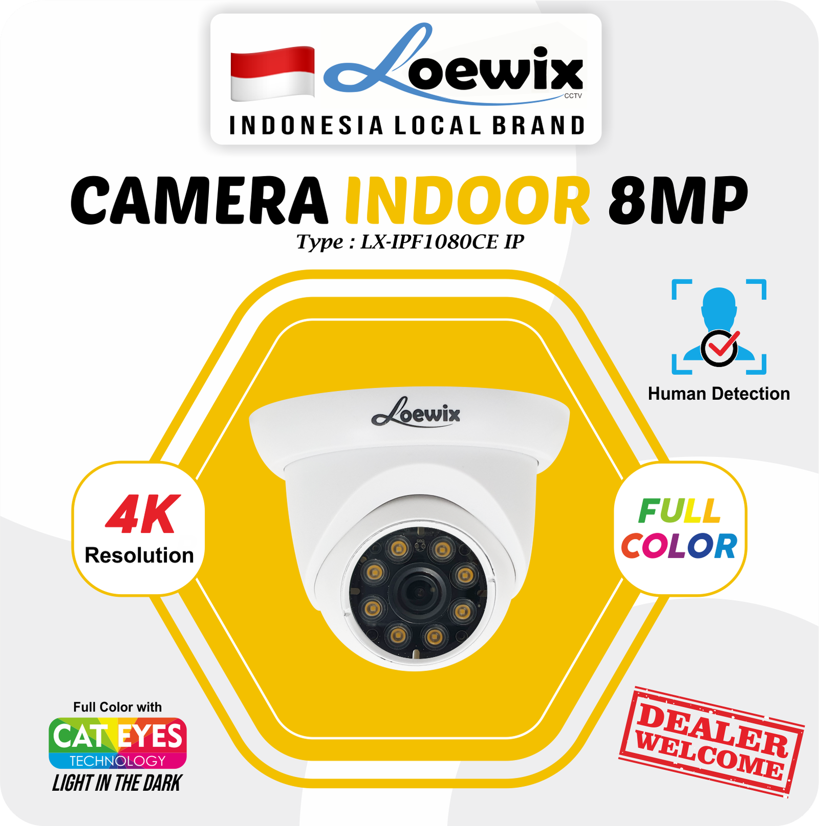 Camera Indooor 8MP 4K LX 1080CE Full Color