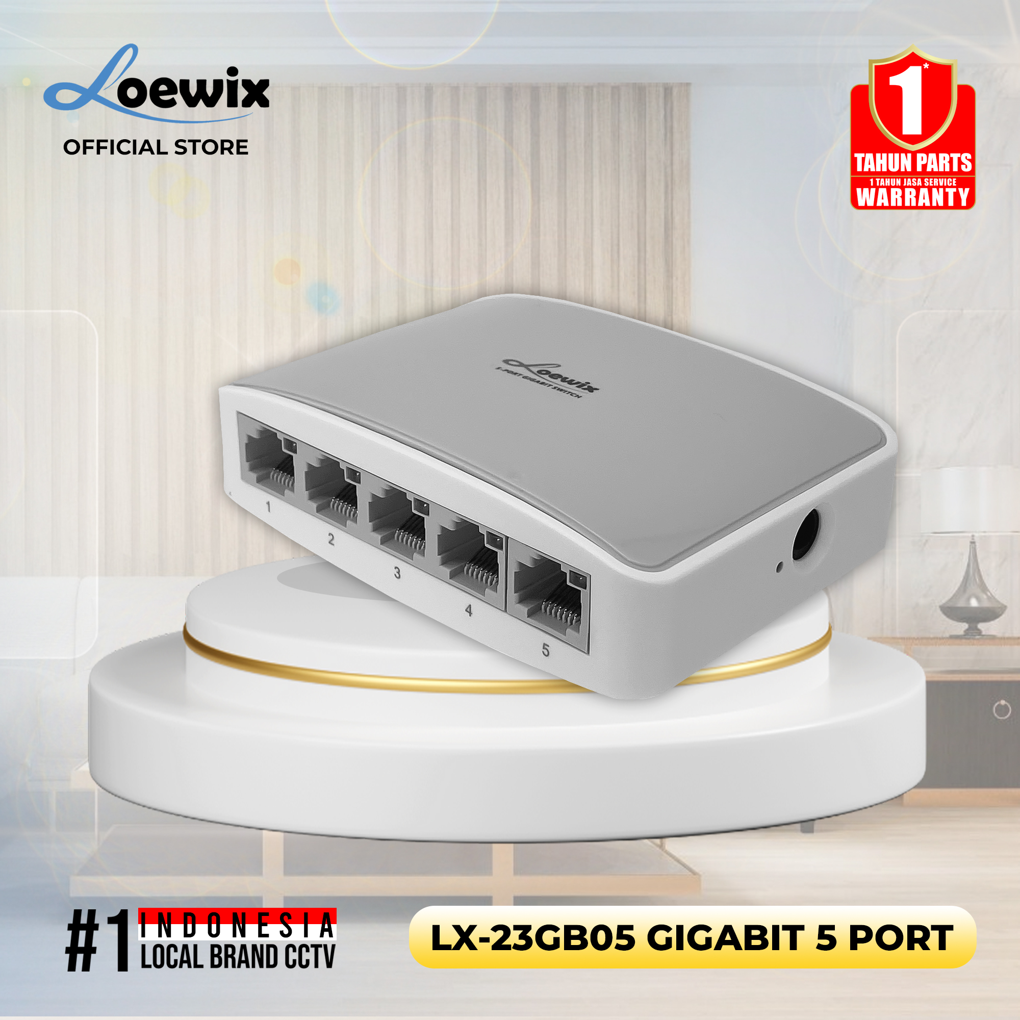 LOEWIX #LX-23GB05 SWITCH GIGABIT 5 PORT