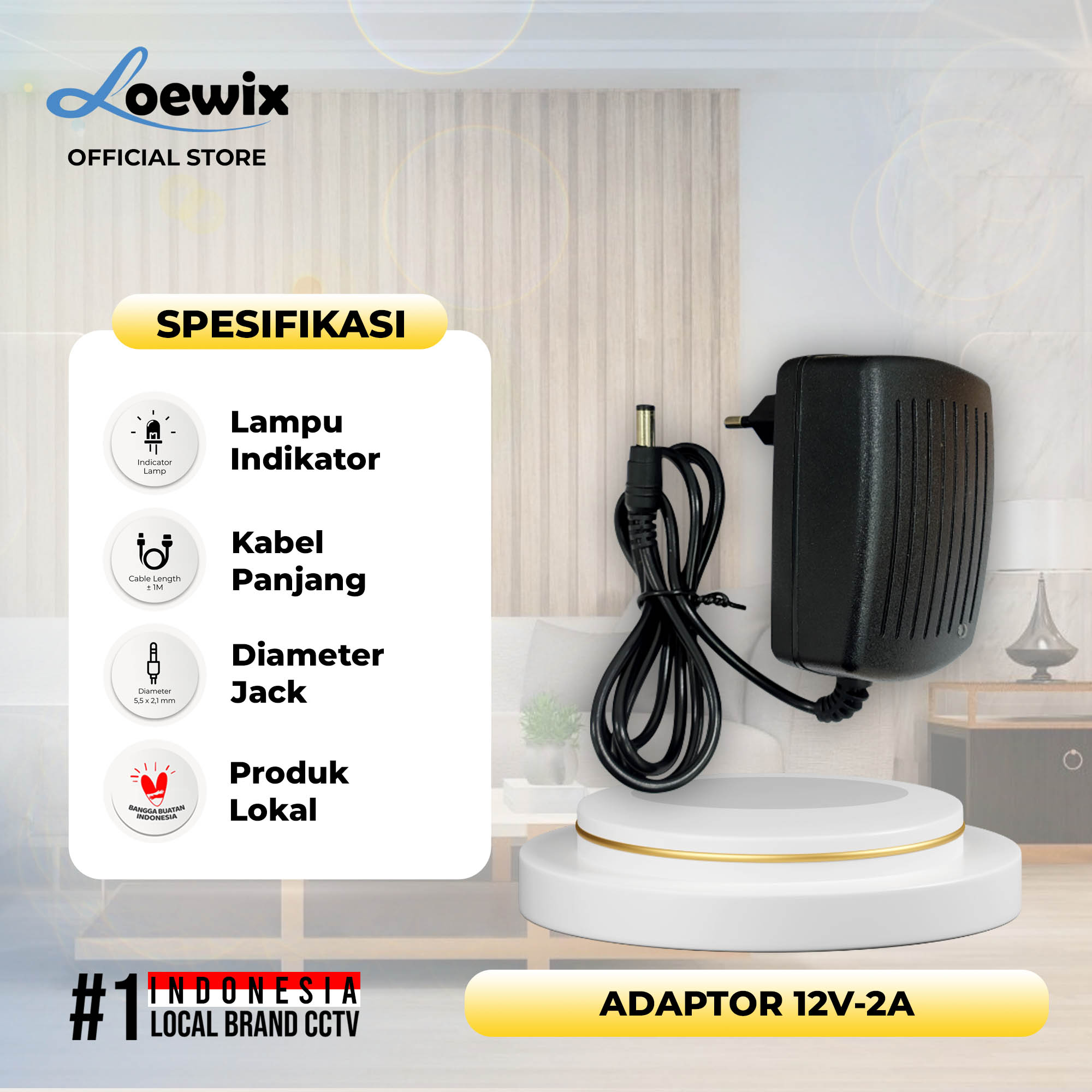 LOEWIX POWER ADAPTOR 12V-2A